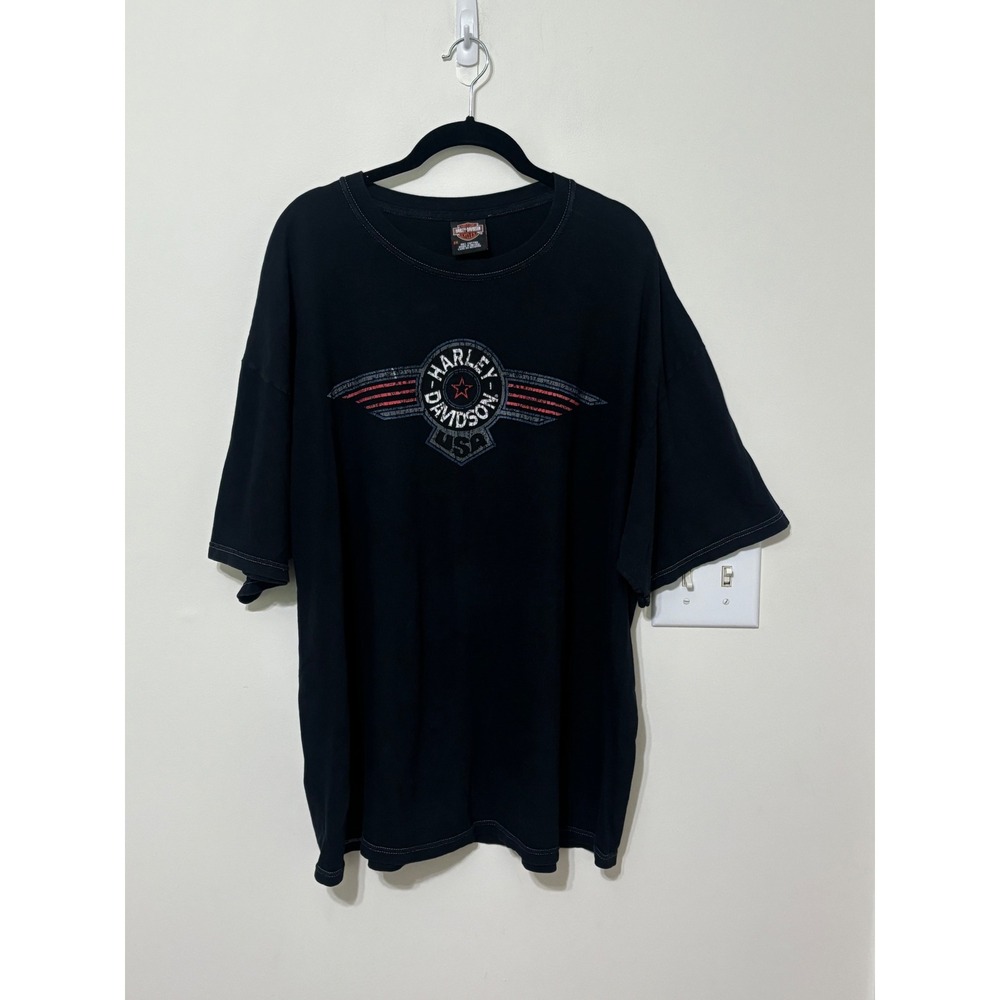 Harley-Davidson Graphic Tee Biker T-Shirt Short Sleeve‎ USA 2X